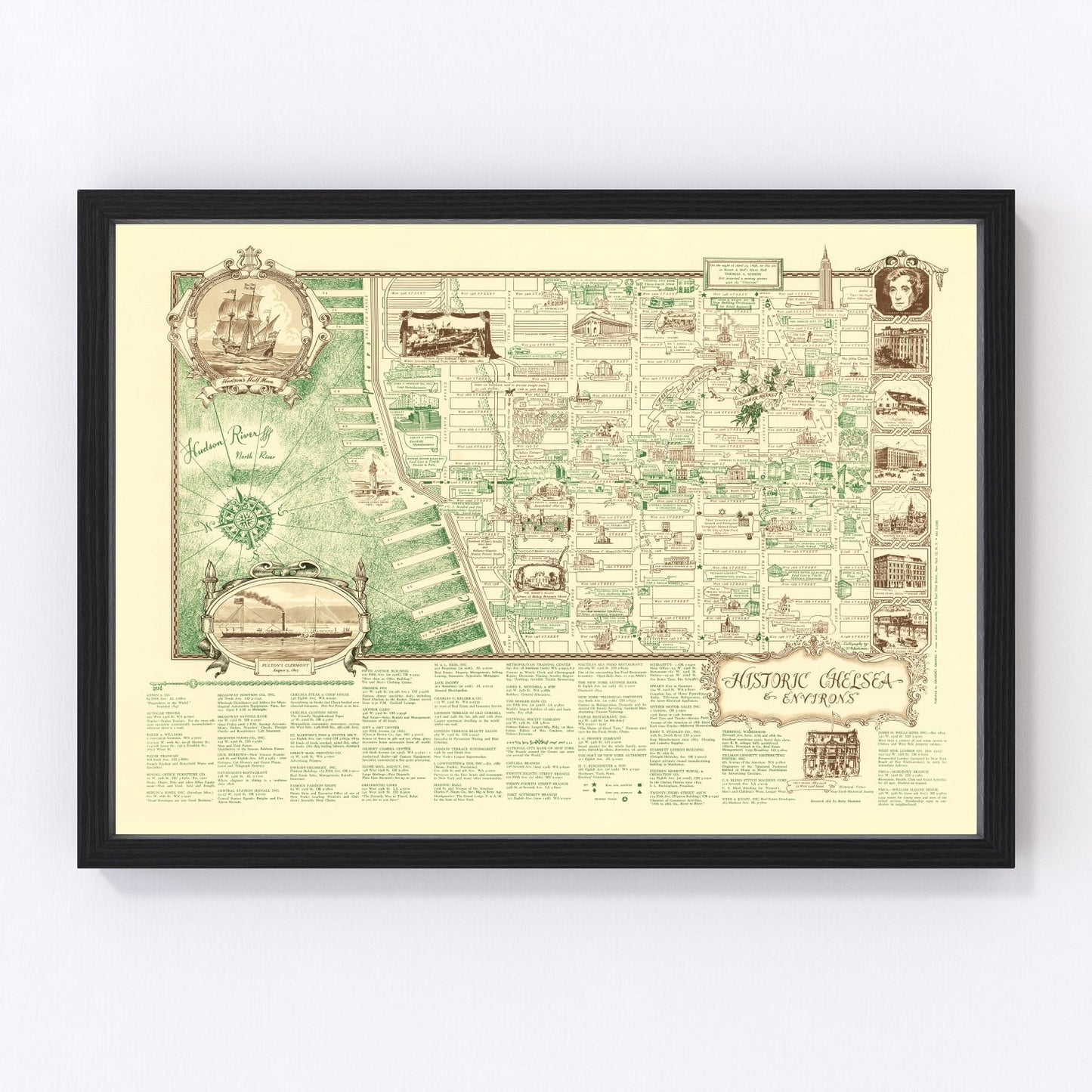 Vintage map of New York, Lincolnshire, England, 1939