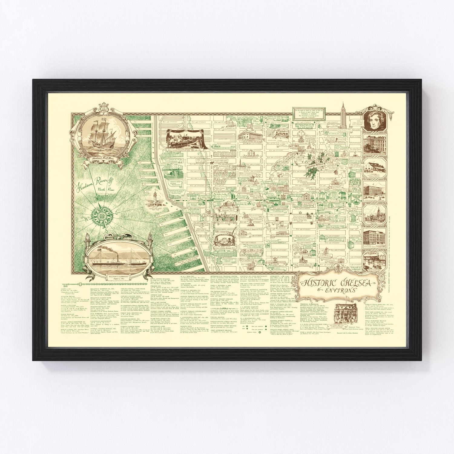 Vintage map of New York, Lincolnshire, England, 1939