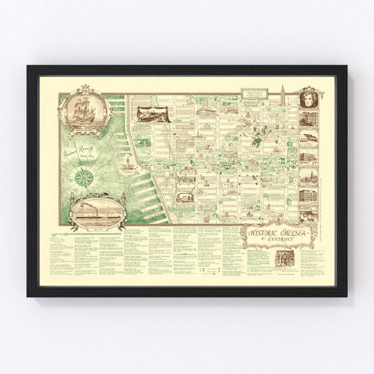 Vintage map of New York, Lincolnshire, England, 1939