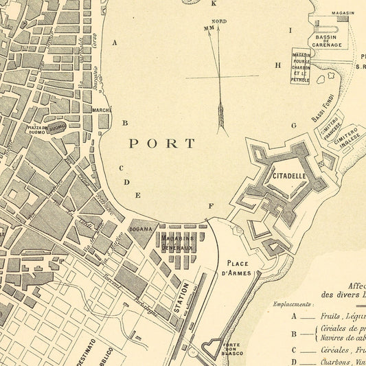 Vintage Map of Mesen, Belgium, 1884