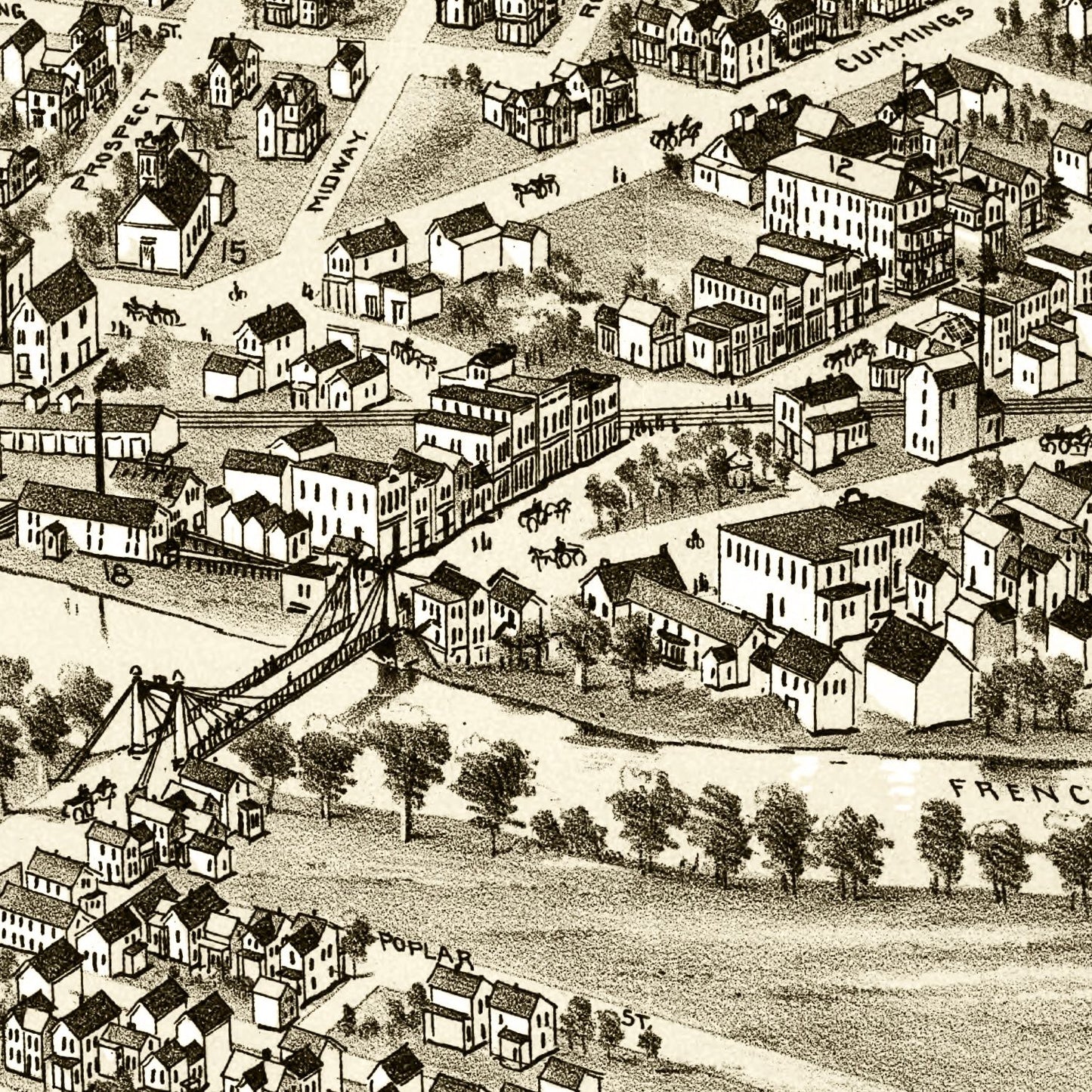 Vintage Map of Cambridgeboro, Pennsylvania, 1895