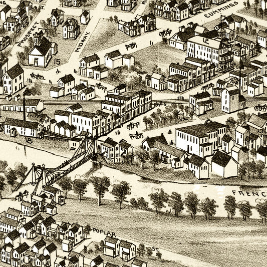 Vintage Map of Cambridgeboro, Pennsylvania, 1895