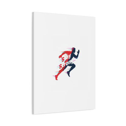 Stay Strong Runner Gym Canvas Wall Art