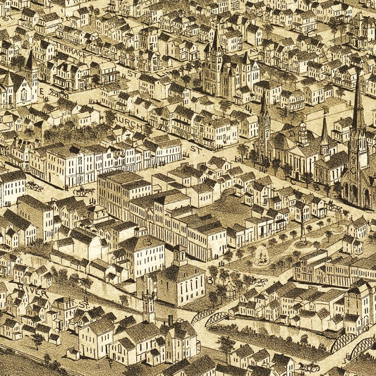 Vintage Map of Carbondale, Pennsylvania, 1897