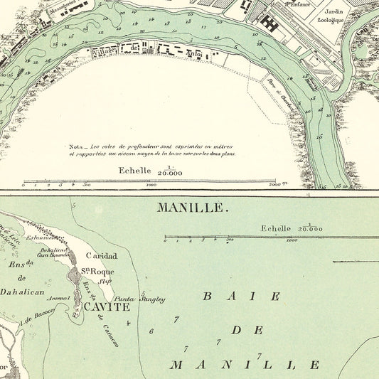 Vintage Map of Ho Chi Minh City, Vietnam, 1866