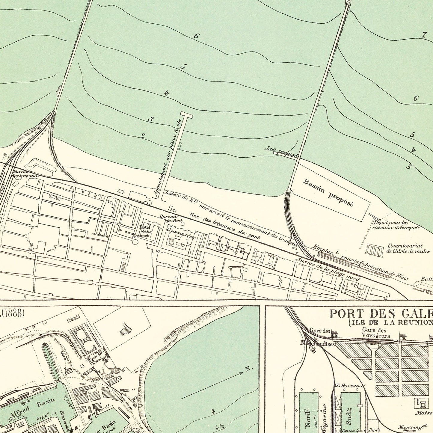 Vintage Map of Chennai, India 1884