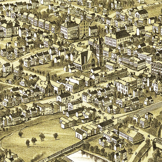 Vintage Map of Canonsburg, Pennsylvania, 1897