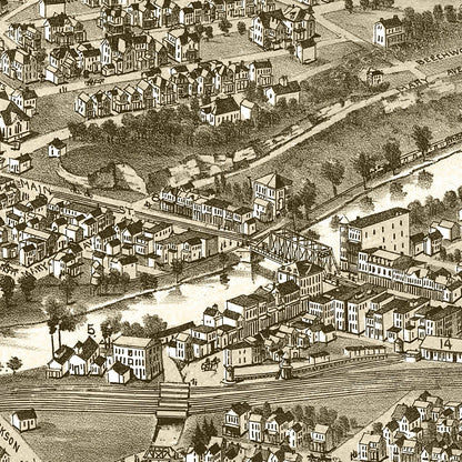 Vintage Map of Carnegie, Pennsylvania, 1897