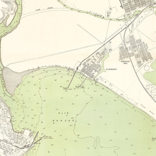 Vintage Map of Melbourne, Australia, 1887