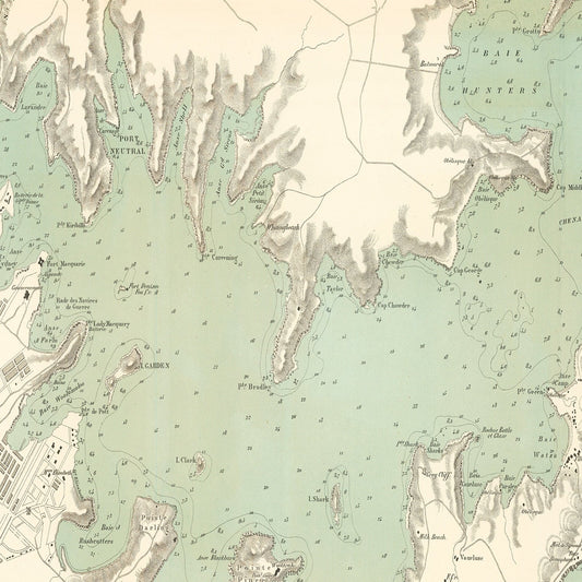 Vintage Map of Sydney, Australia, 1887