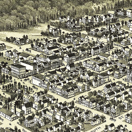 Vintage Map of Clarion, Pennsylvania 1896