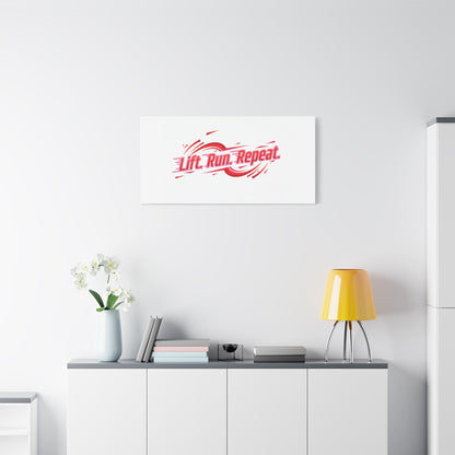 Lift Run Repeat Gym Motivation Canvas Wall Art