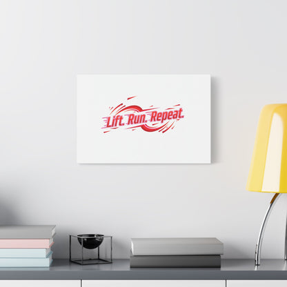 Lift Run Repeat Gym Motivation Canvas Wall Art