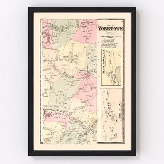 Vintage map of Jefferson Valley, New York, 1867