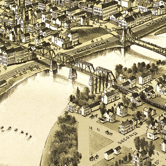 Vintage Map of Connellsville, Pennsylvania 1897