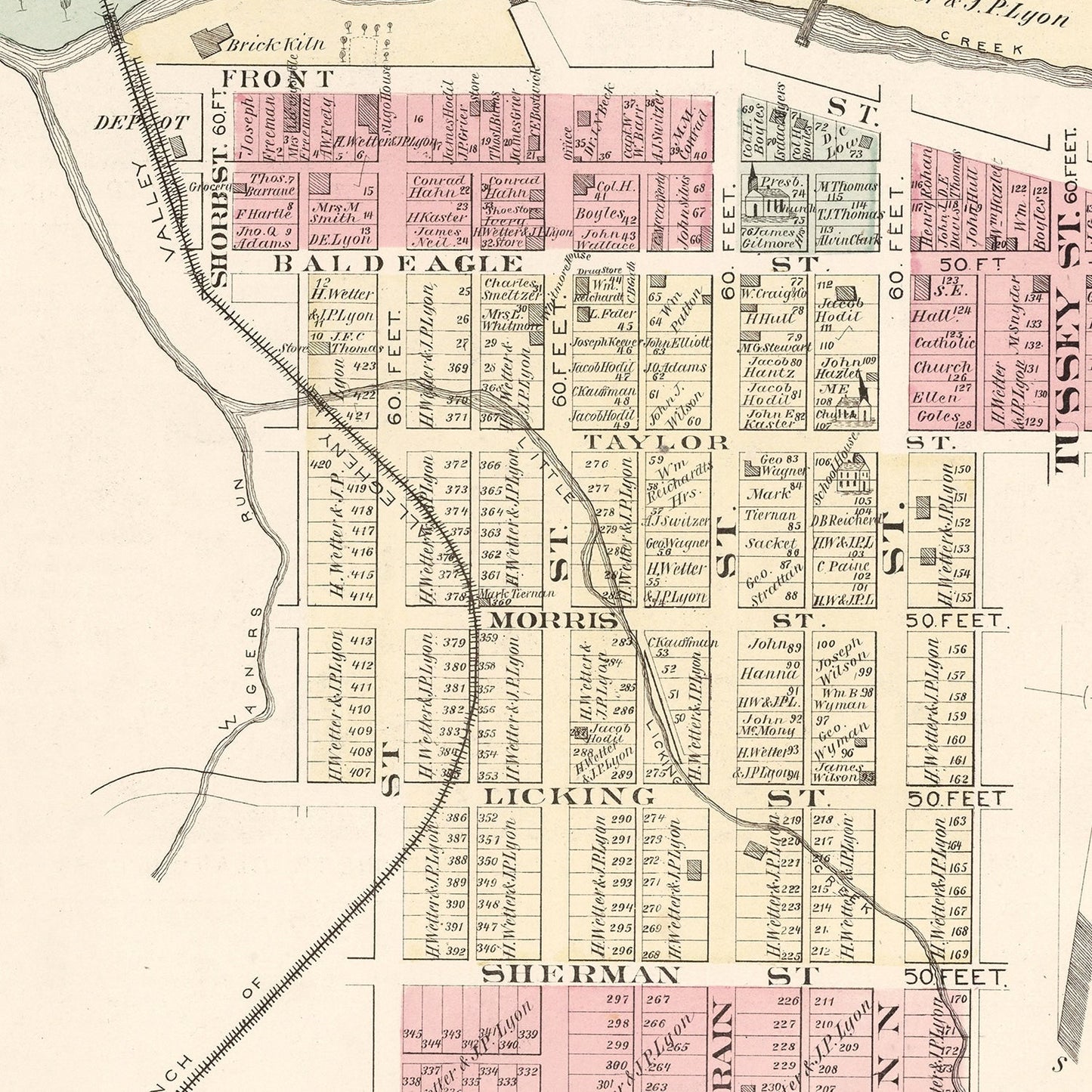 Vintage Map of Sligo, Pennsylvania, 1877 II