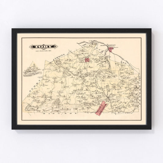 vintage map of Tory, Pennsylvania, 1877