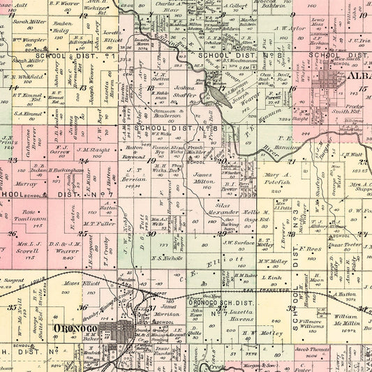 Vintage Map of Mineral, Washington County, Missouri, 1895