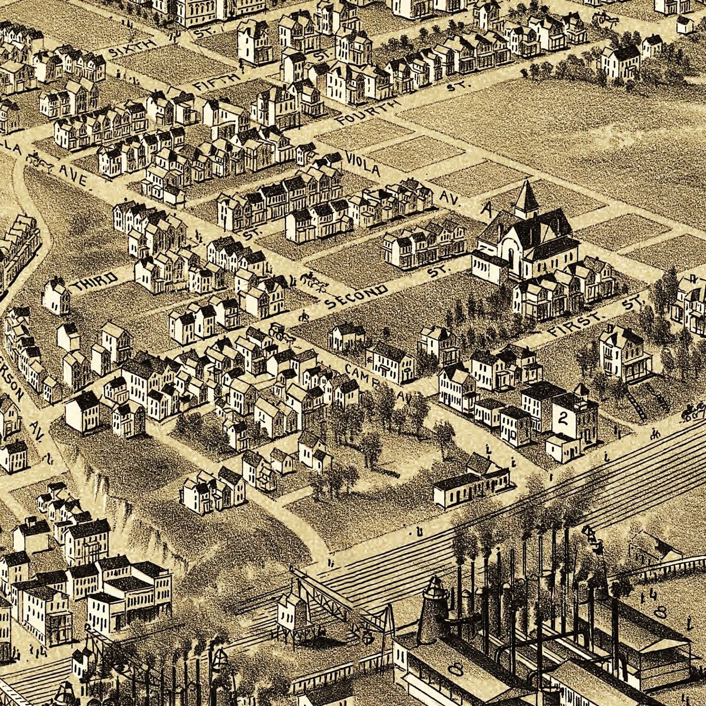 Vintage Map of Duquesne, Pennsylvania, 1897