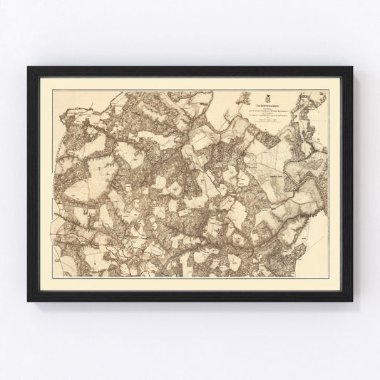 vintage map of the Battle of Totopotomoy, Virginia, 1869