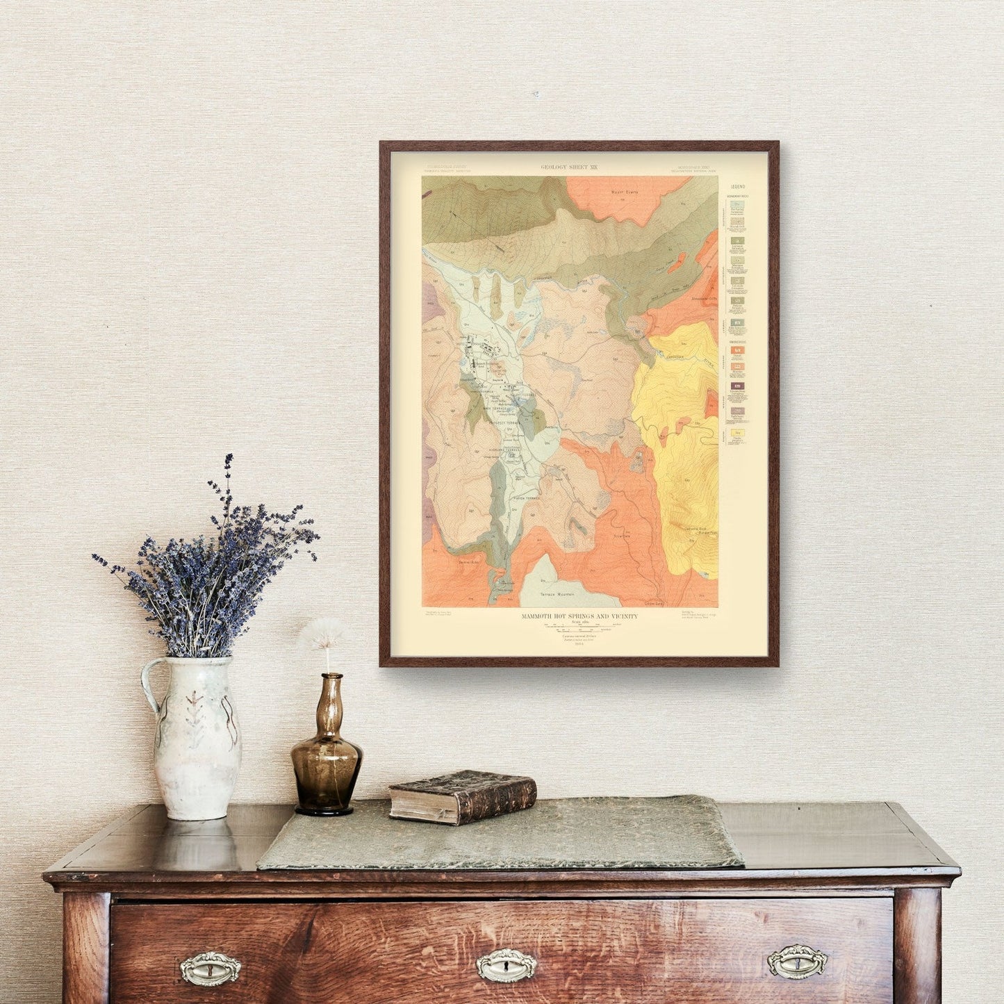 Vintage Map of Mammoth Hot Springs, Wyoming, 1904