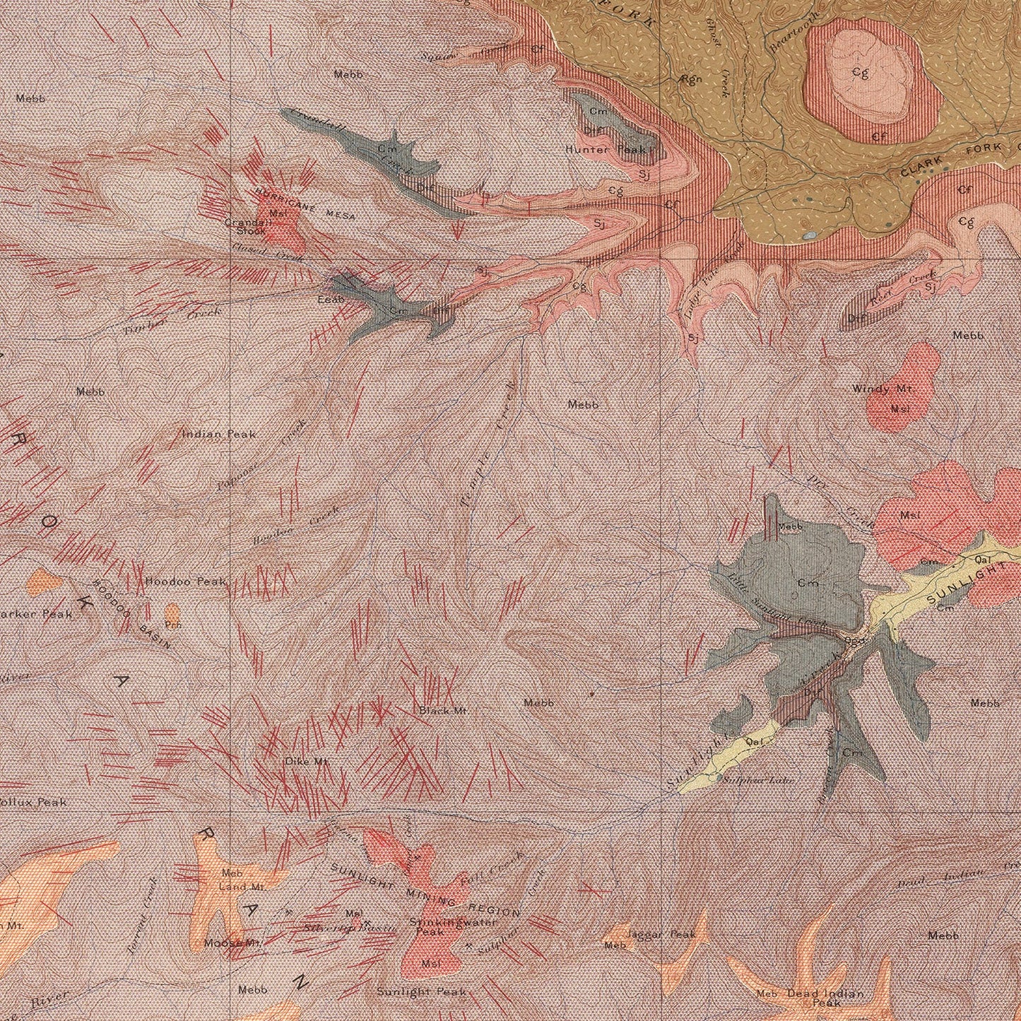 Vintage Map of Crandall, Wyoming, 1904