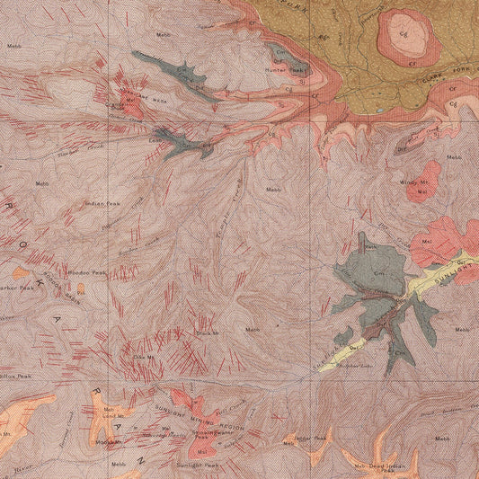 Vintage Map of Crandall, Wyoming, 1904