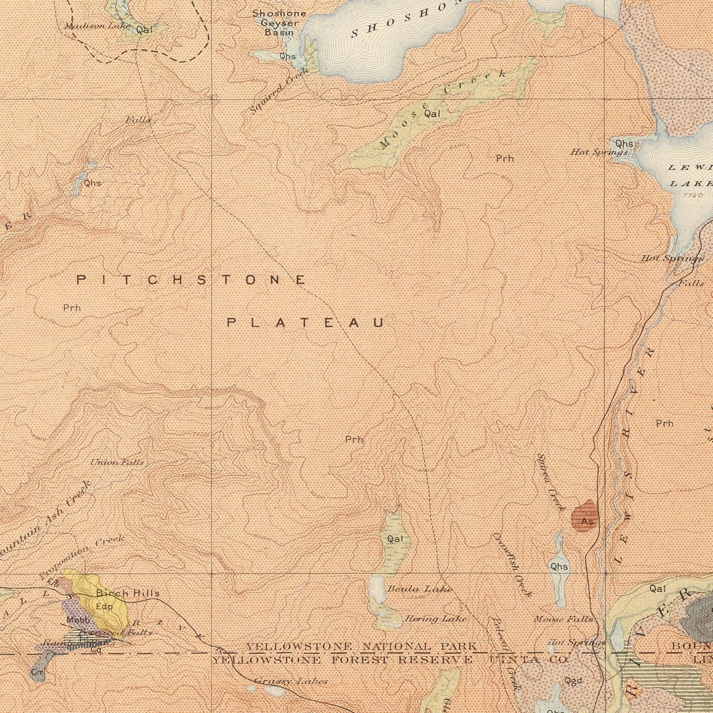 Vintage Map of Shoshone, Wyoming, 1904