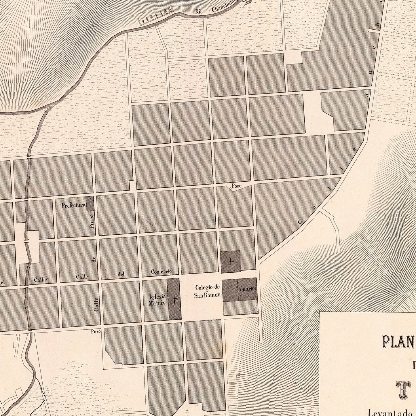 Vintage Map of Tarma, Peru, 1865