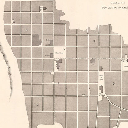 Vintage Map of Chachapoyas, Peru, 1865