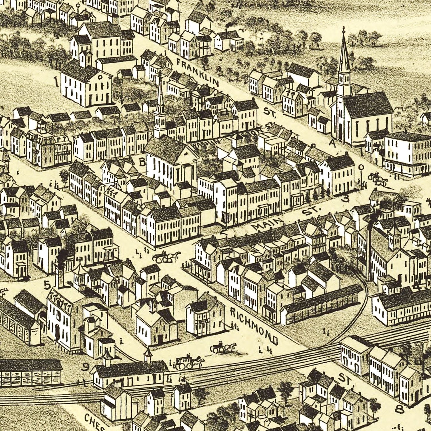 Vintage Map of Fleetwood, Pennsylvania 1897