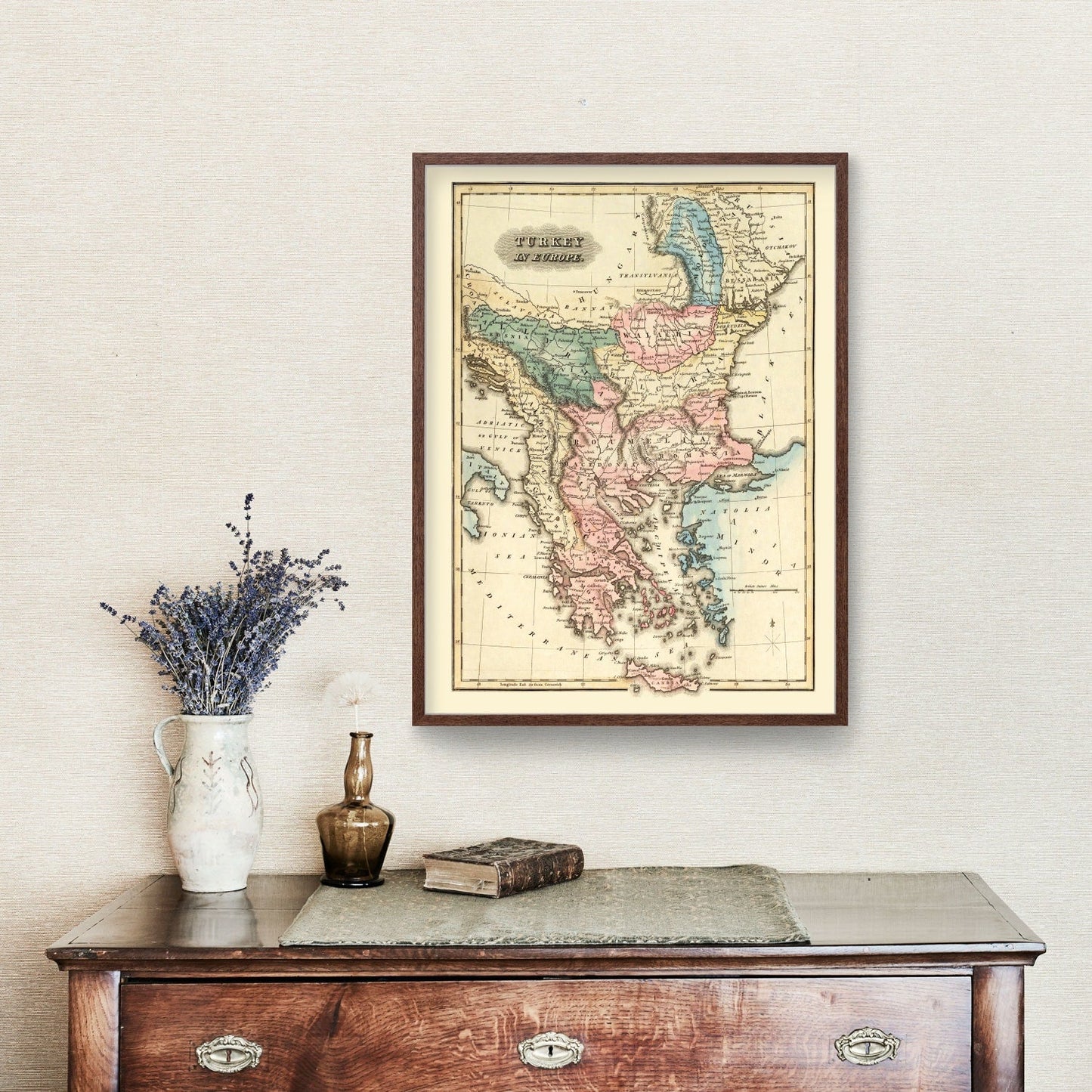 Vintage Map of Turkey, 1823