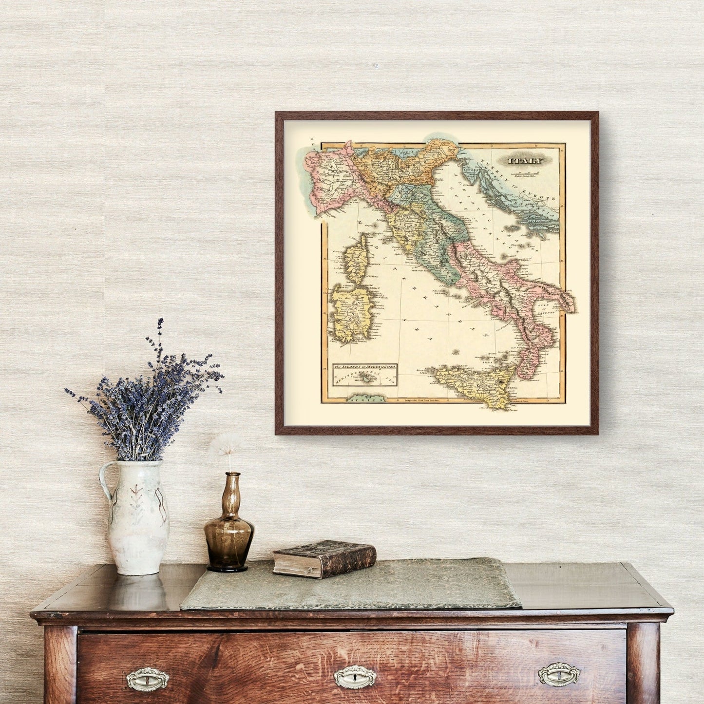 Vintage Map of Italy, 1823