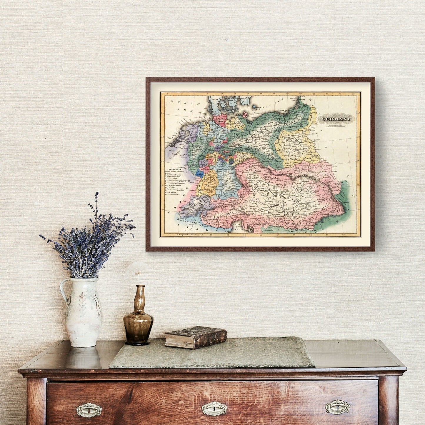 Vintage Map of Germany, 1823