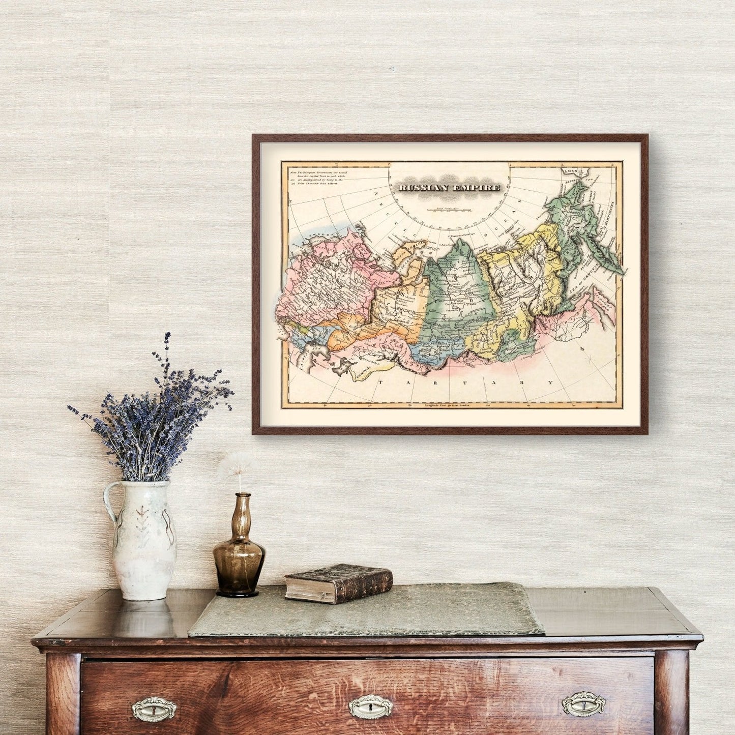 Vintage Map of Russia, 1823