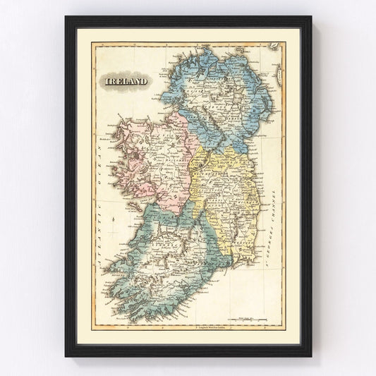 Vintage map of Ireland, 1823