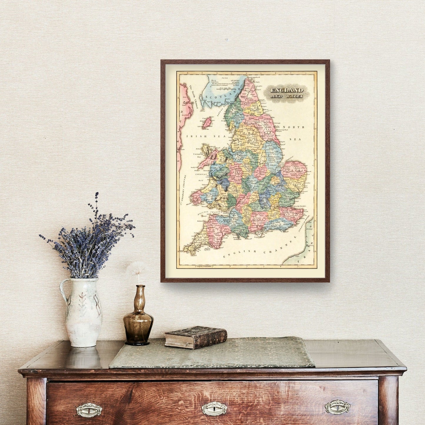 Vintage Map of England, 1823