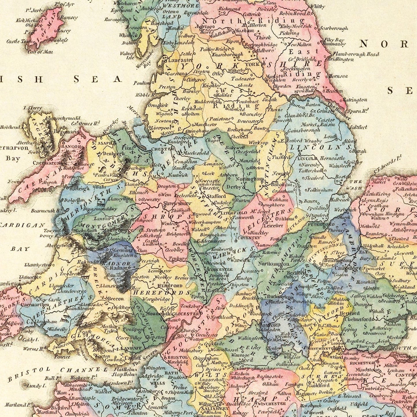 Vintage Map of England, 1823