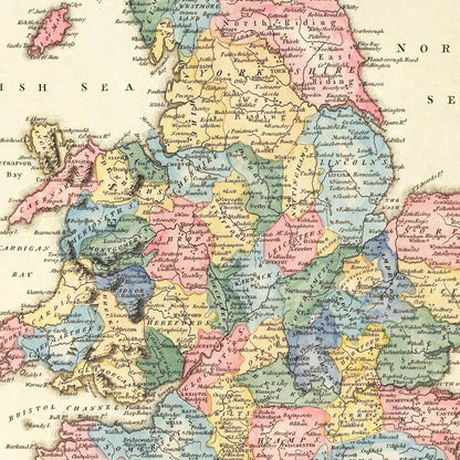 Vintage Map of England, 1823