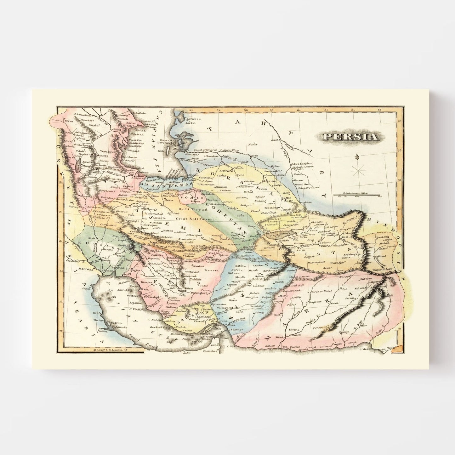 Vintage Map of Persia, 1823