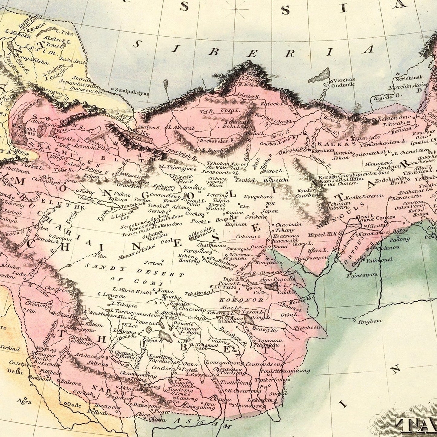 Vintage Map of China, 1823 - Edition II