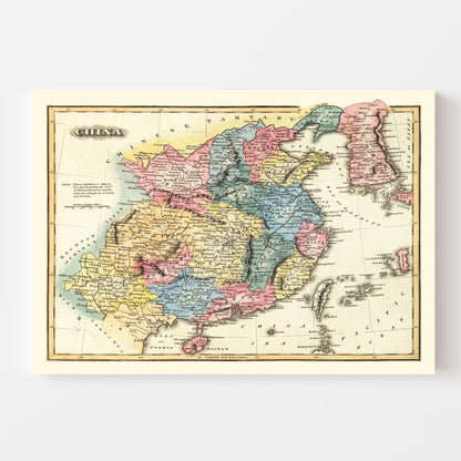 Vintage Map of China, 1823 - Edition I