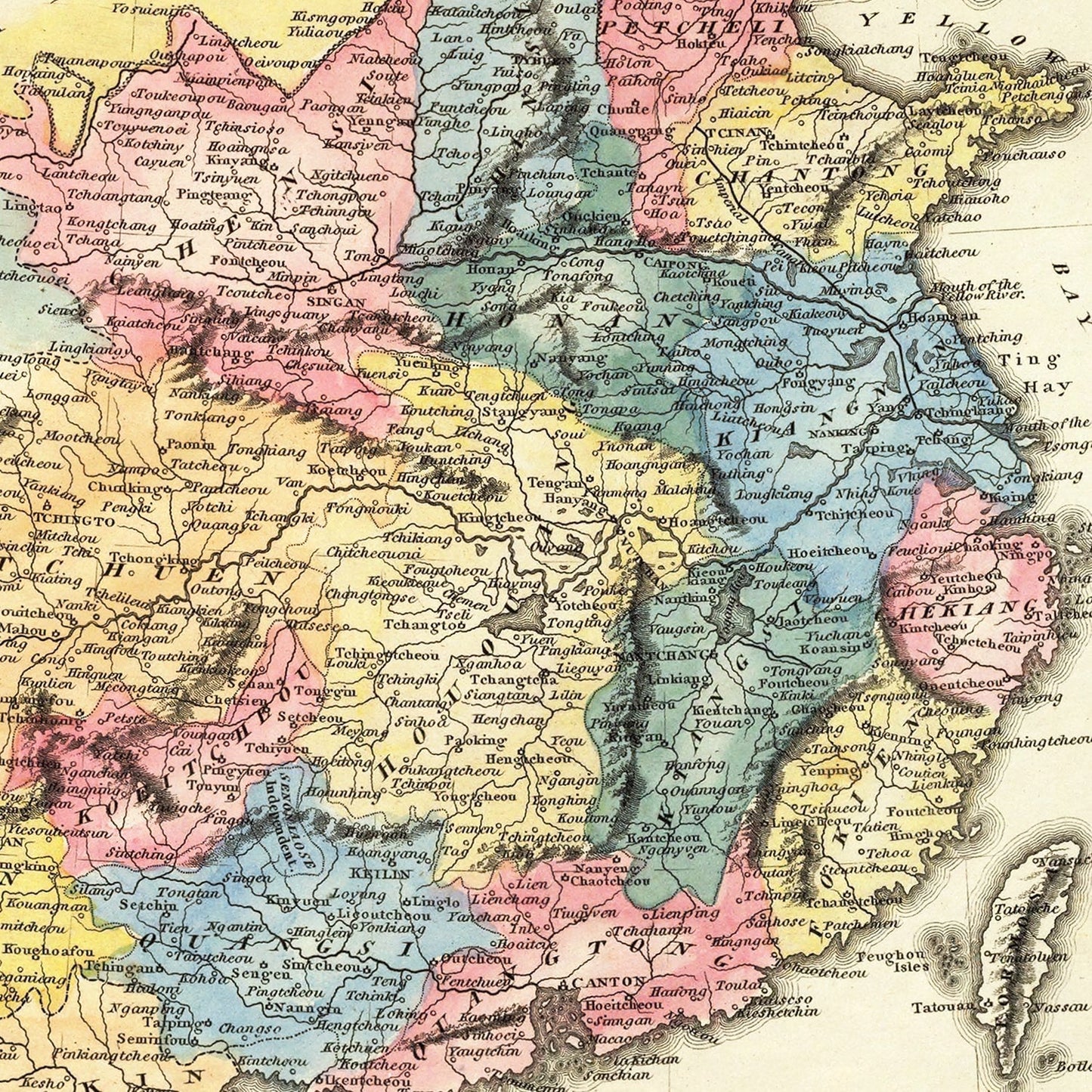 Vintage Map of China, 1823 - Edition I