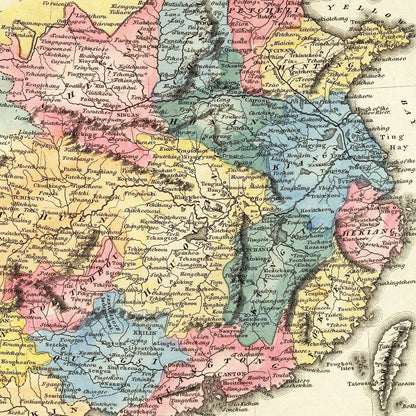 Vintage Map of China, 1823 - Edition I