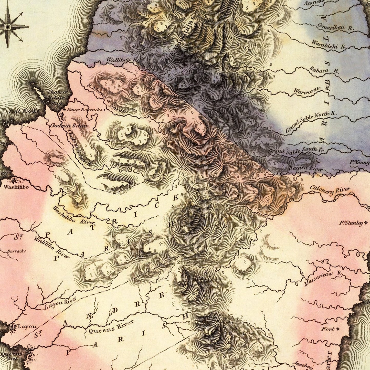 Vintage Map of St. Vincent, 1823
