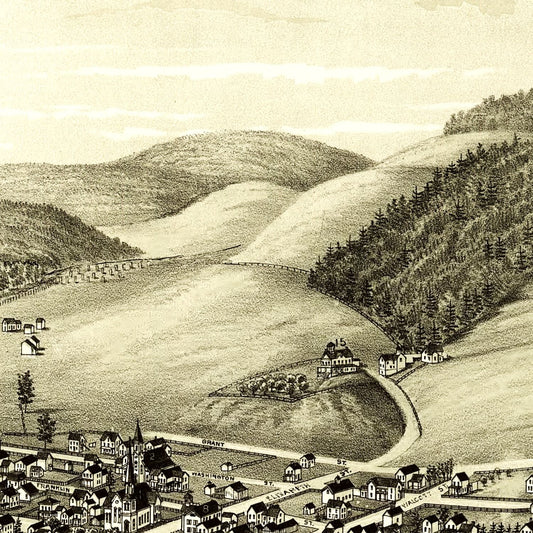 Vintage Map of Great Bend, Pennsylvania, 1887