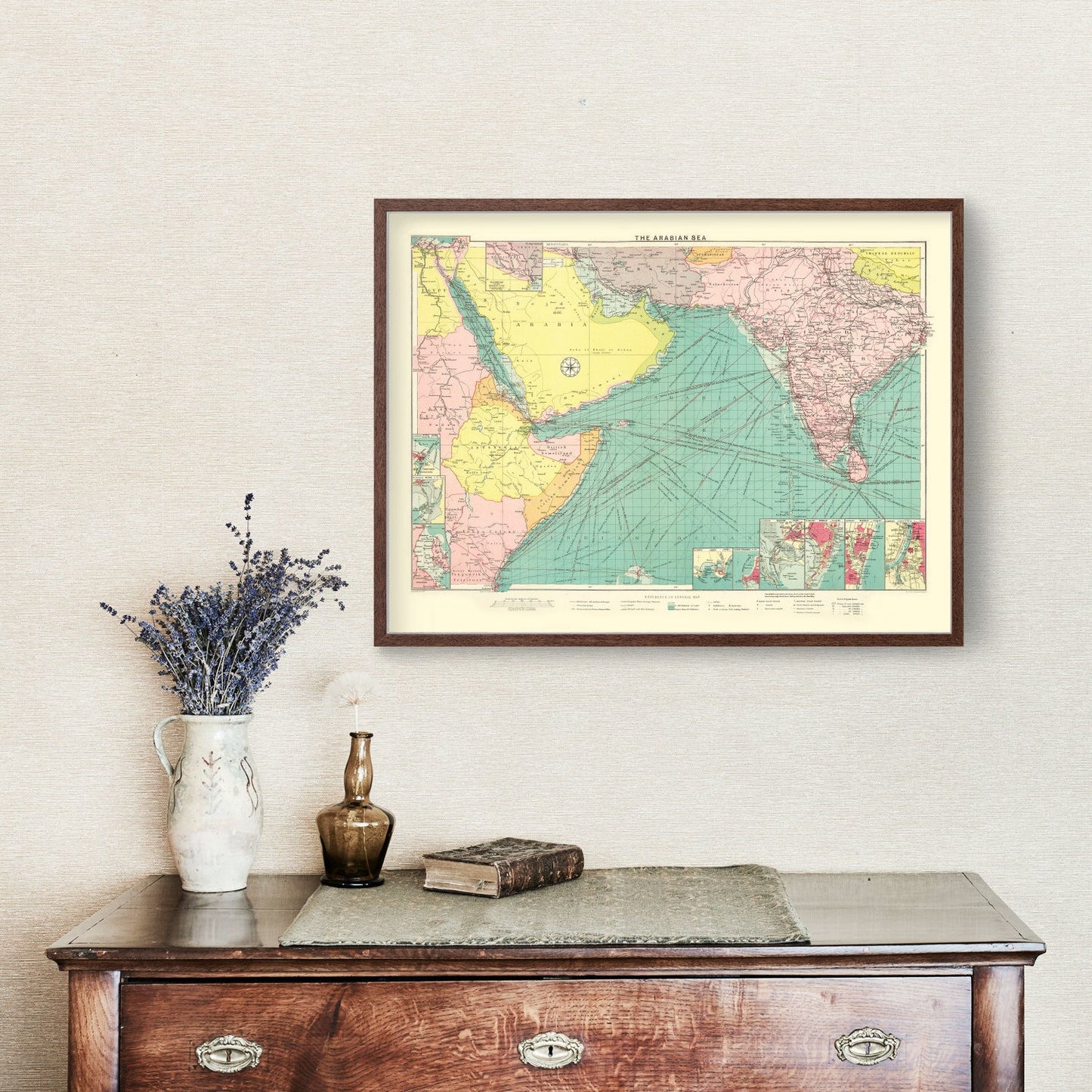 Vintage Map of the Arabian Sea, 1922
