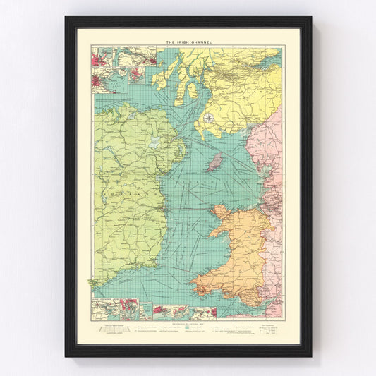 Vintage map of Irish Channel, 1922