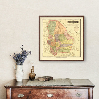 Vintage Map of Chihuahua, Mexico, 1886