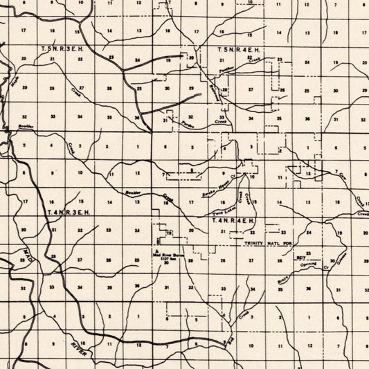 Vintage Map of Humboldt County, California, 1935